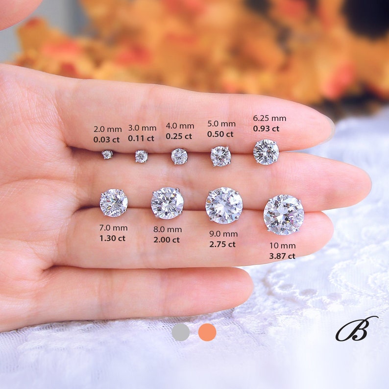 8mm diamond stud earrings hotsell