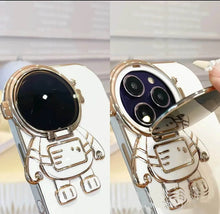 Load image into Gallery viewer, Cute Astronaut Phone Case with camera cover stand for iPhone 14 13 12 Pro Max with matching wall paper
